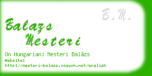 balazs mesteri business card